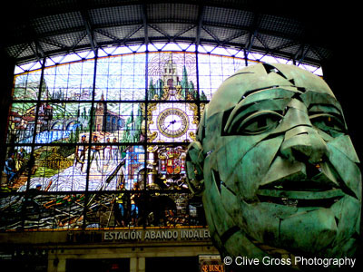 Abando Station Stained Window and Sculpture Bilbao