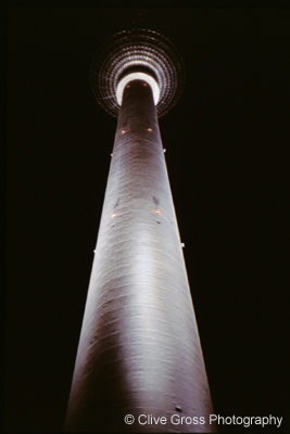 Alexanderplatz Television Tower at night