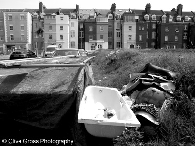 St Leonards Bathing Pool rubbish