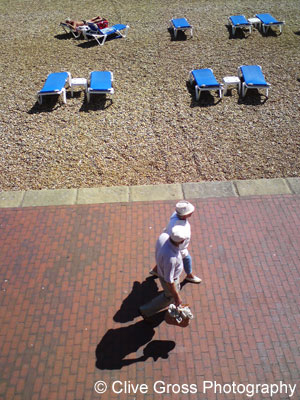 Loungers on Eastbourne Beach
