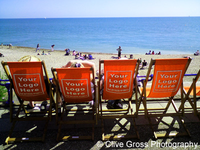 Deckchairs on Eastbourne Seafront