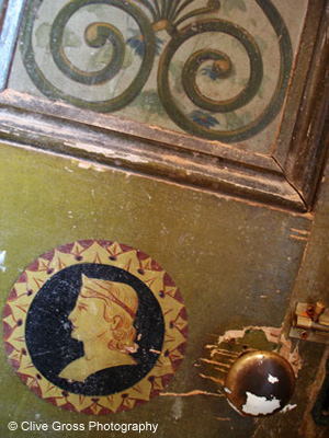 Victorian bedroom door detail