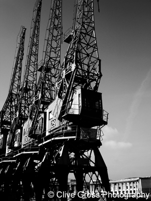 Cranes at Bristol Docks