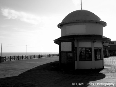 Hastings Pier deserted shops