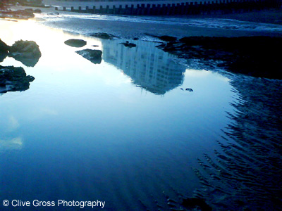 Marine Court Beach Reflection