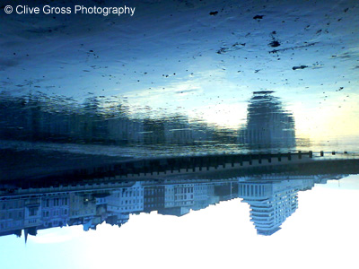 Marine Court Beach Reflection