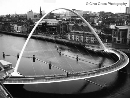 Newcastle Milenium Bridge and Tyne
