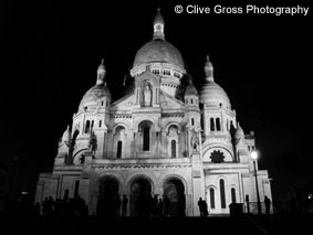 Paris Sacre Coeur at night