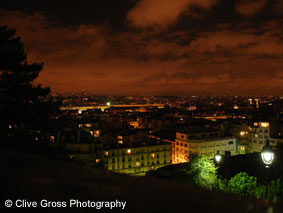 Paris skyline at night