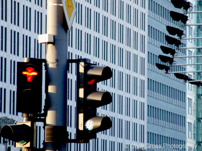 Red Ampleman light Potsdamplatz Berlin