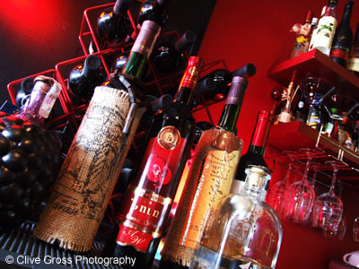 Cafe Relax wine bottles